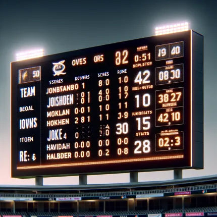T20 match score table